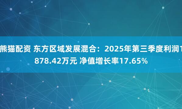 熊猫配资 东方区域发展混合：2025年第三季度利润1878.42万元 净值增长率17.65%